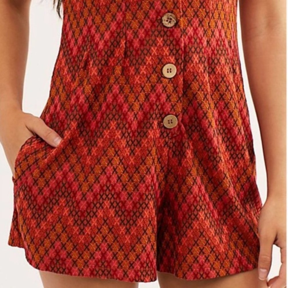Free People Tribal Phoenix Playsuit Romper - Picture 3 of 14